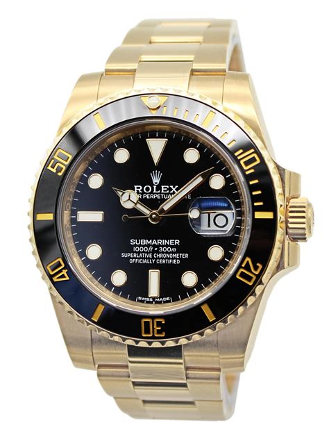 rolex submariner gold black dial.